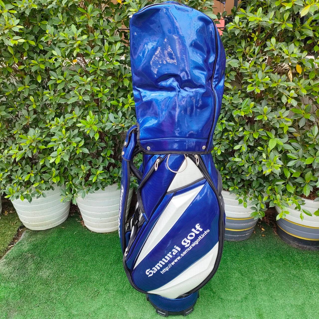 ถุงกอล์ฟ SAMURAI GOLF มือสอง หนังแก้ว สวยมากๆ ถุง TOUR ใบใหญ่ สี
