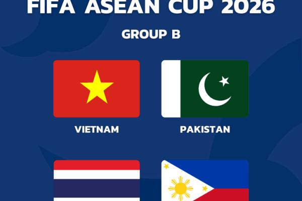 ผลจับสลาก FIFA ASEAN CUP 2026! ไทยอยู่กลุ่มบี ดิวิชั่น 1